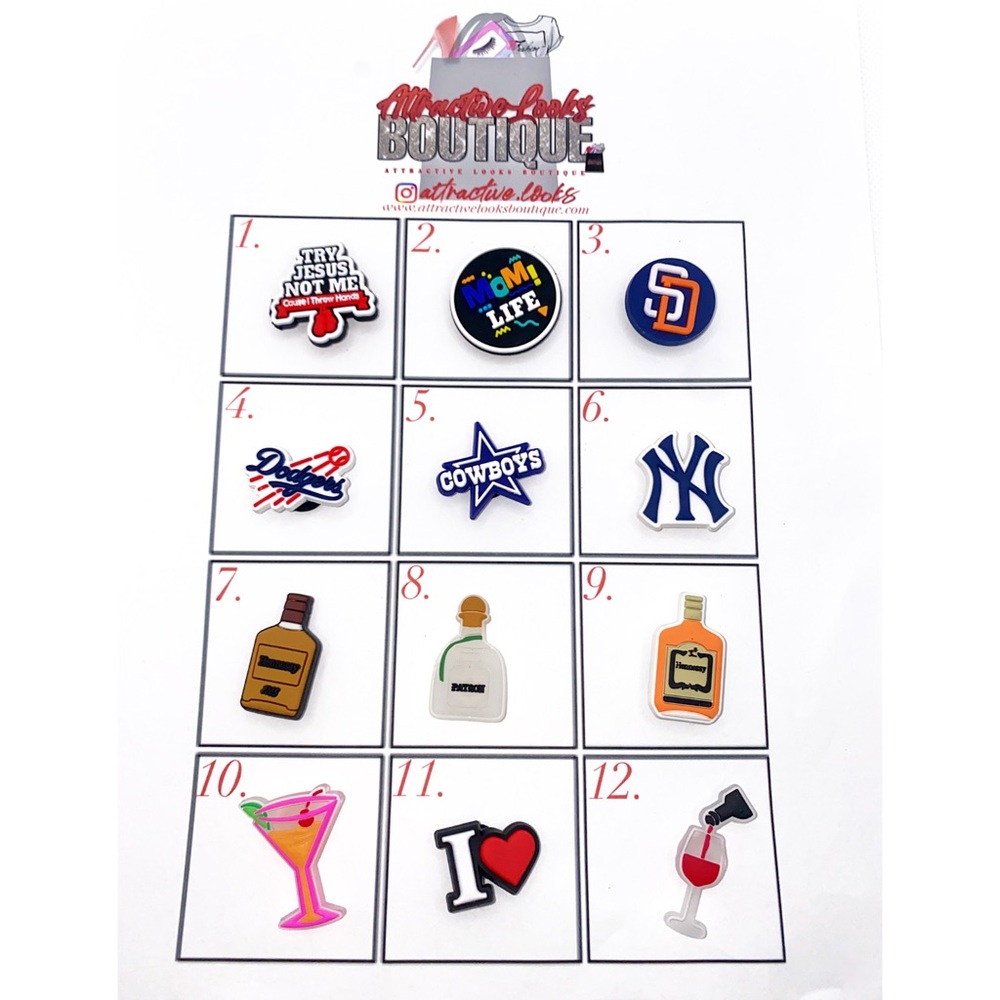 Dodger Shoe Charms